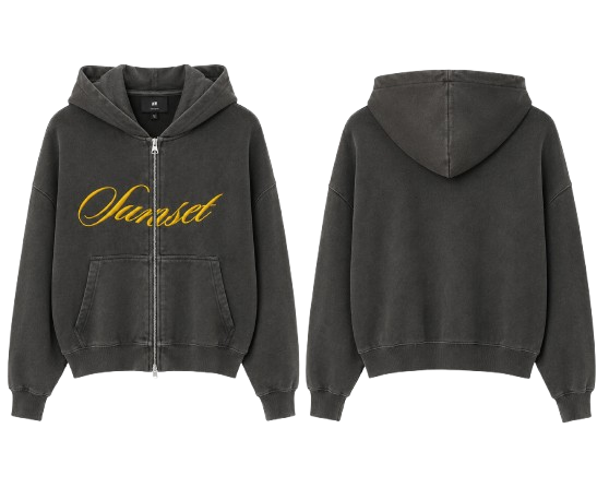 Sunset Zip Hoodie Negro