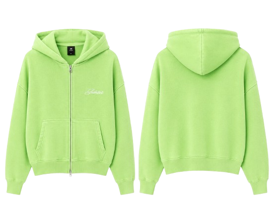 Sunset Zip Hoodie Verde